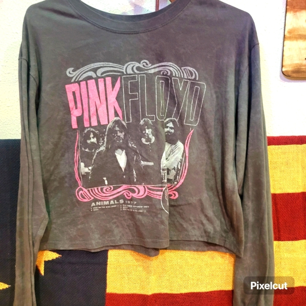 PINK FLOYD long sleeve crop top! XL